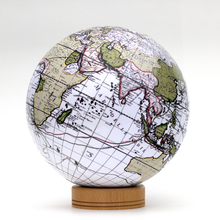 Load image into Gallery viewer, Cassini, globe, globes, desktop globe, vintage globe, vintage map, historical globe, world globe, earth globe, terrestrial globe, handmade globe, 8&quot; globe, 6&quot; globe

