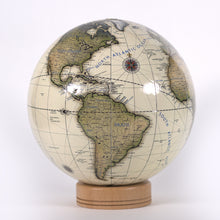 Load image into Gallery viewer, globe, globes, desktop globe, vintage globe, vintage map, historical globe, world globe, earth globe, terrestrial globe, handmade globe, 8&quot; globe, 6&quot; globe
